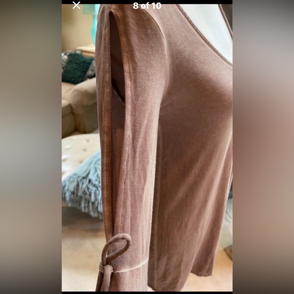 American Eagle Boho Split Bell Sleeve Mini Dress/Tunic Sz XXS NWT Soft Stretchy - Picture 6 of 10